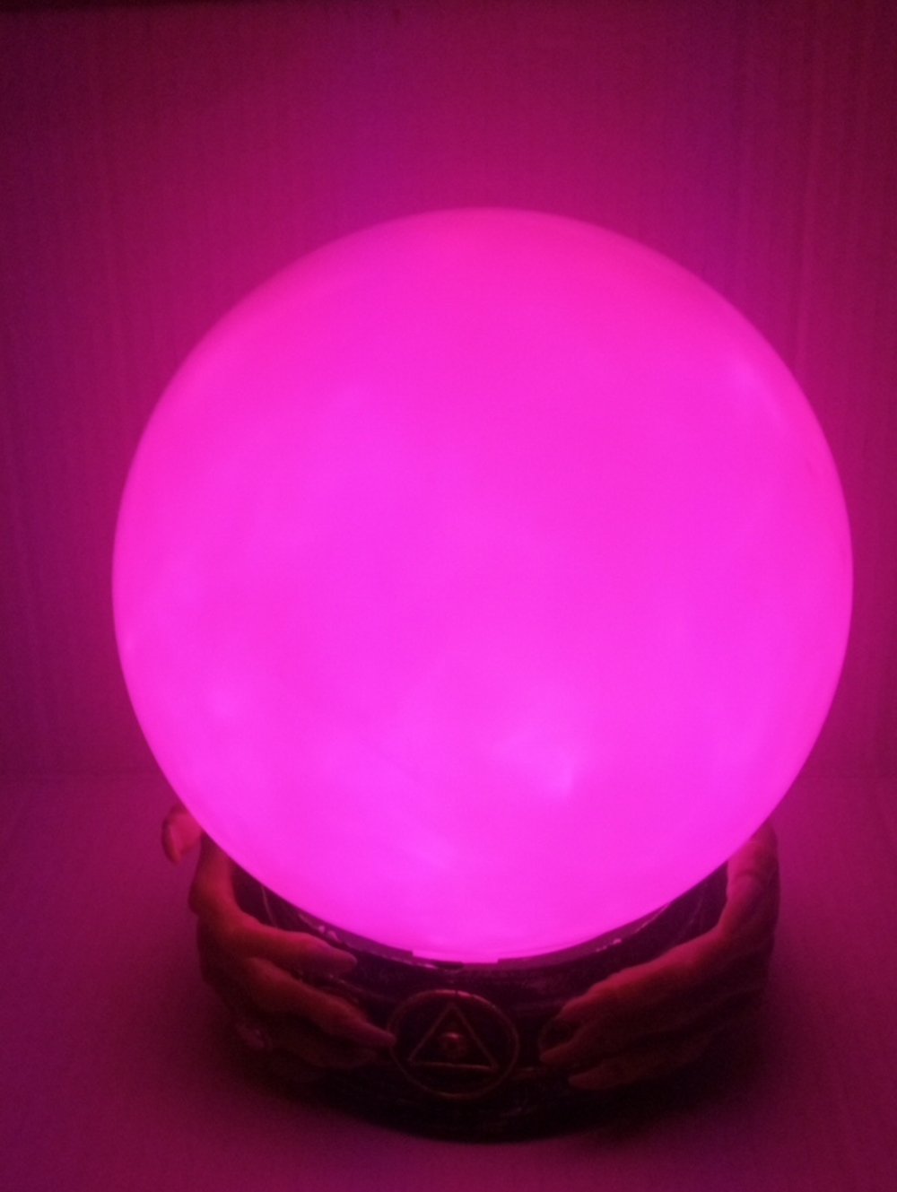 Halloween Prop with Sound & Lights Fortune Teller LED Witch Crystal Ball Orb